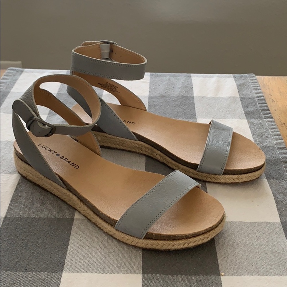 Grey-Blue Strappy Sandals